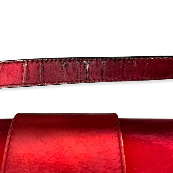 FENDI Authentic Metallic Red Leather Baguette Compilation - Picture 17 of 17